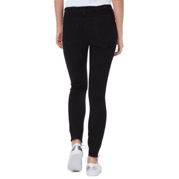 PAIGE Verdugo Ankle Ultra Skinny Mid Rise Destructed Jeans Black Size 28 NWT - Picture 4 of 6